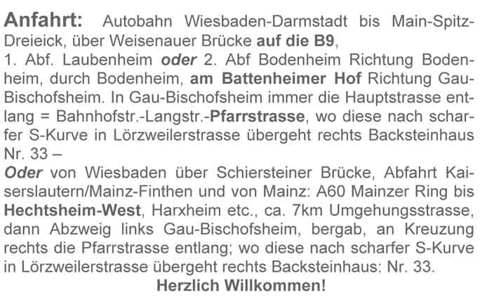 Anfahrt
